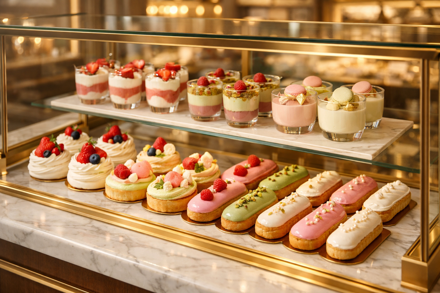 Kutunun içinde dizilmiş cupcake'ler yakın plan, krema rozetleri sıralı